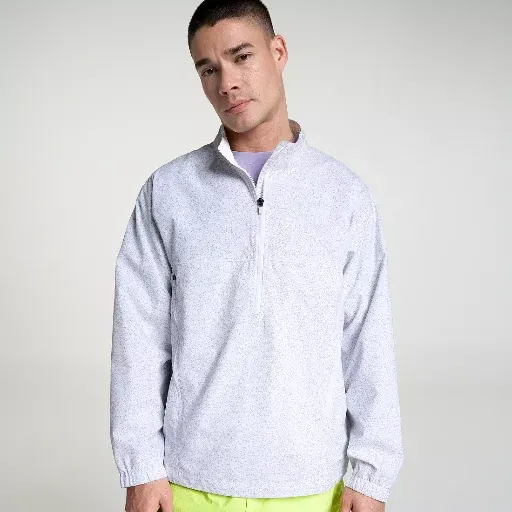 DSG Men's Woven Anorak Top Pure White Track Texture