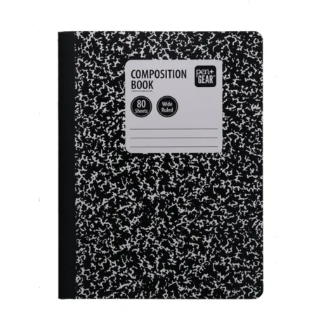 80-Sheet Pen+Gear Wide Ruled Composition Book (Marble)