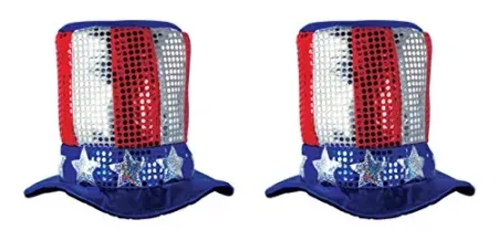 2-Pack Beistle Glitz N’ Gleam Uncle Sam Top Hat