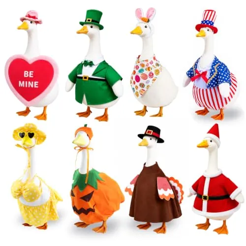 Holiday Porch Goose Outfits 8 Set