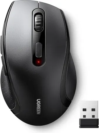 UGREEN 2.4GHz 1600 DPI Ergonomic Wireless Mouse