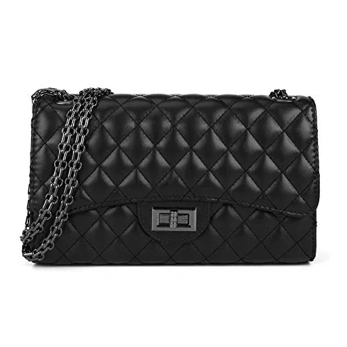 Gladdon 10.24" Quilted Crossbody Purse w/ Chain Strap