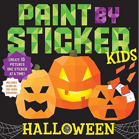 Prime Members: Paint By Sticker Kids' Activity Books (Halloween or Dinosaurs)