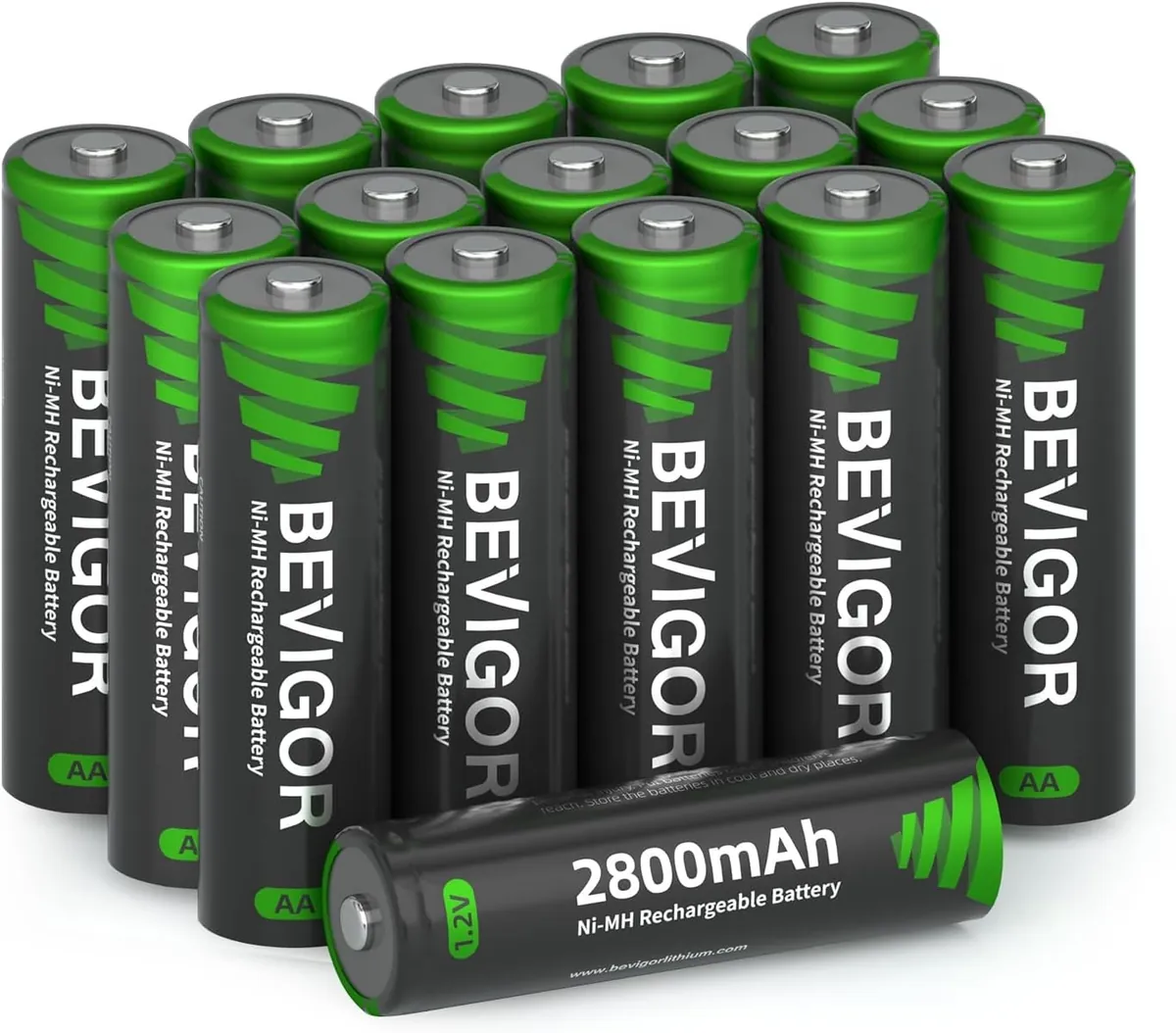 Bevigor AA Rechargeable Batteries 16 Pack