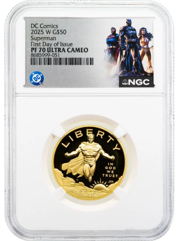 $50 2025 Half Ounce Gold Superman Coin