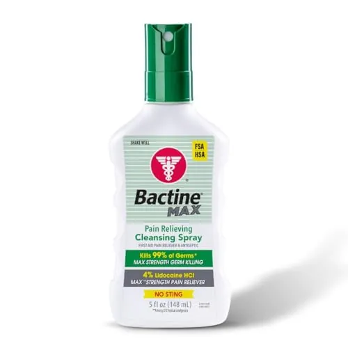 Bactine MAX First Aid Pain Relieving Antiseptic Spray 5-Oz