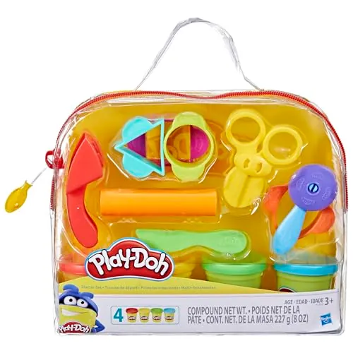 9-Piece Play-Doh Starter Set w/ Storage Tote & 4 Modeling Compound Cans