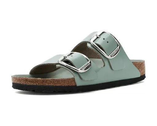 Birkenstock Women's Arizona Big Buckle High Shine Sandals (Pure Sage)