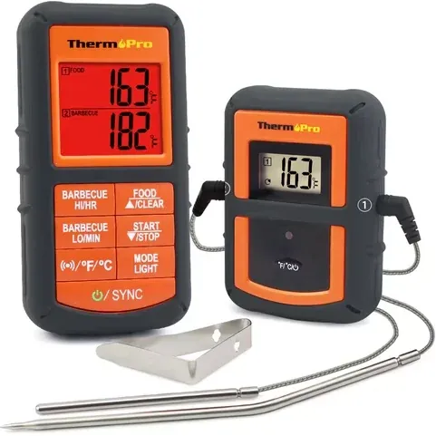 ThermoPro TP08 Dual Probe Wireless Remote Kitchen Cooking Meat Thermometer