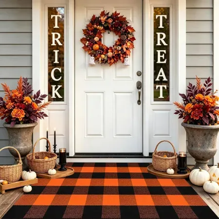 28" x 43" Bottalive Buffalo Plaid Cotton Area Rug