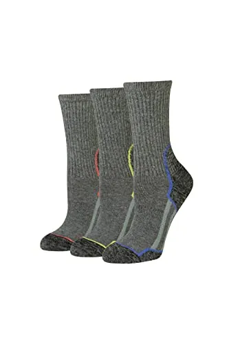Amazon Essentials Women's Comfortable Cushioned Hiking Crew Socks 3-Pairs