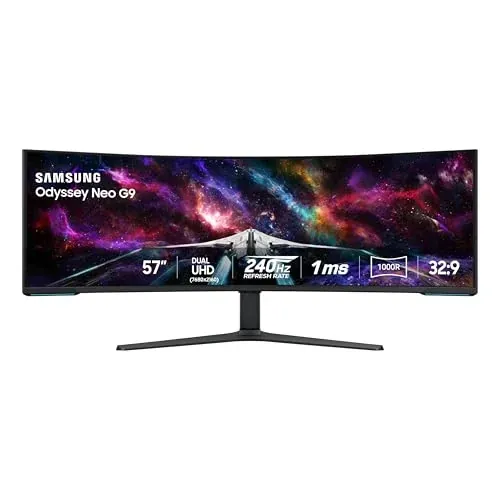 Samsung 57" Odyssey Neo G9 (G95NC) Dual 4K UHD 1000R Curved Gaming Monitor