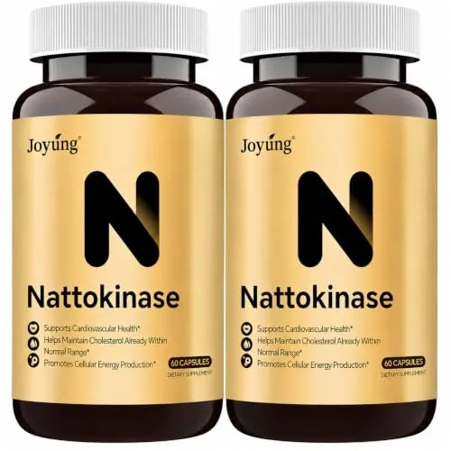 Joyung 8,000FU Nattokinase Heart Health Supplement 120-Capsule Bottle