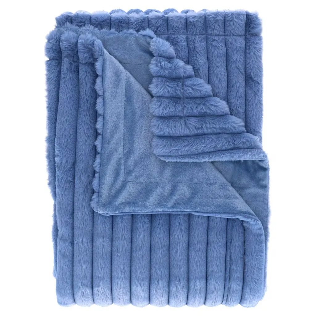 Mainstays Channel Faux Fur King Blanket