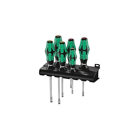 6-Pc Wera Kraftform Plus 334/6 Screwdriver Set w/ Rack & Lasertip