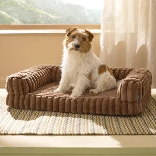 Bedsure ComfyFleece Memory Foam Orthopedic Dog Bed