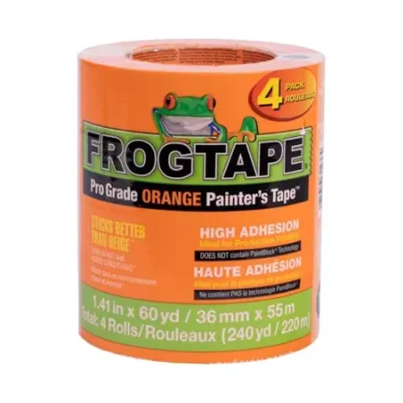 4-Roll FrogTape ProGrade 1.41 in x 60 yd Orange Painters Tape