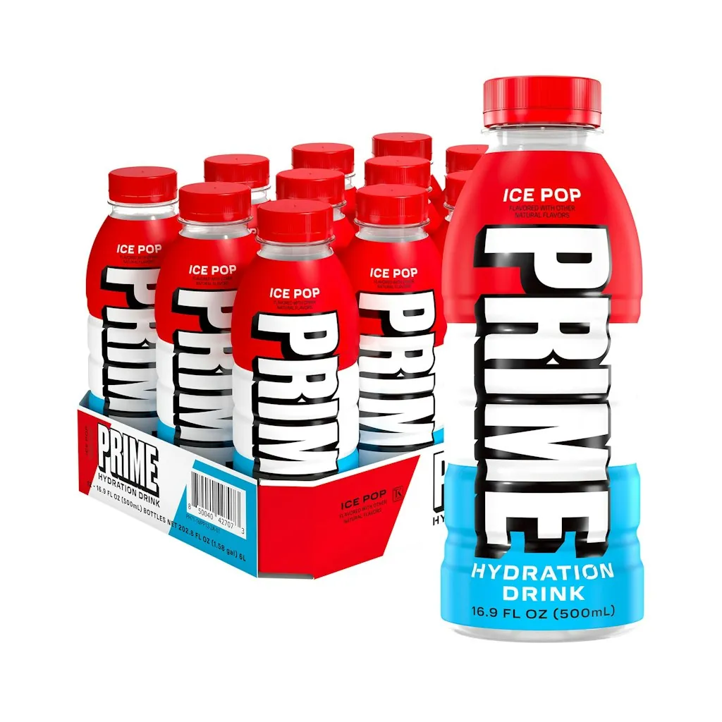 Prime Hydration Ice Pop 16.9-oz. Sports Drinks 12-Pack