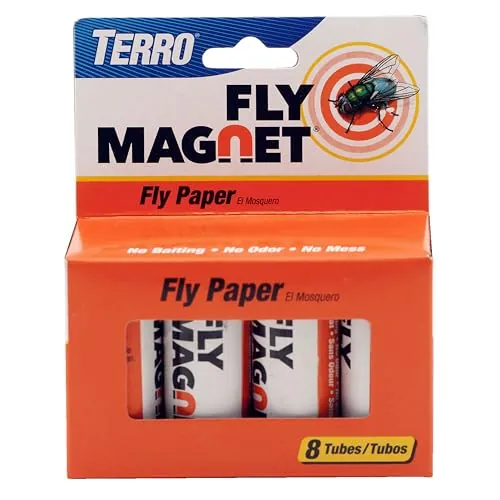 TERRO T518 Fly Magnet Indoor Housefly, 8 Count Pack