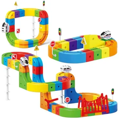 64-Piece DIYBee Electric Train Track Set