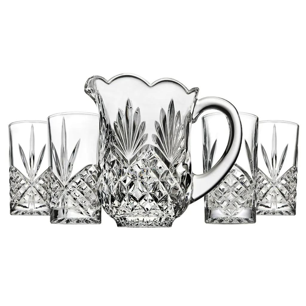 Godinger Dublin 5-Piece Pitcher & Glasses Drink Bar Set