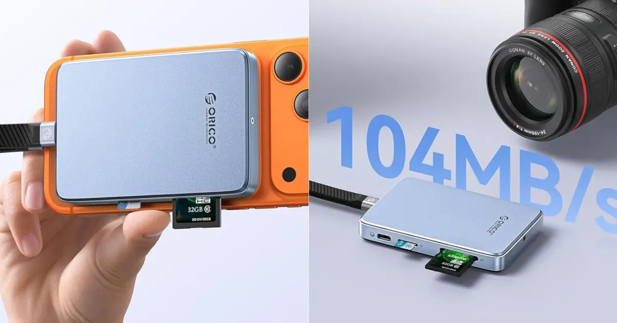 magnetic M.2 NVMe enclosure with card reader