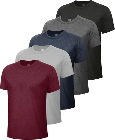 BOOJO 5-Pack Men's Workout Shirts