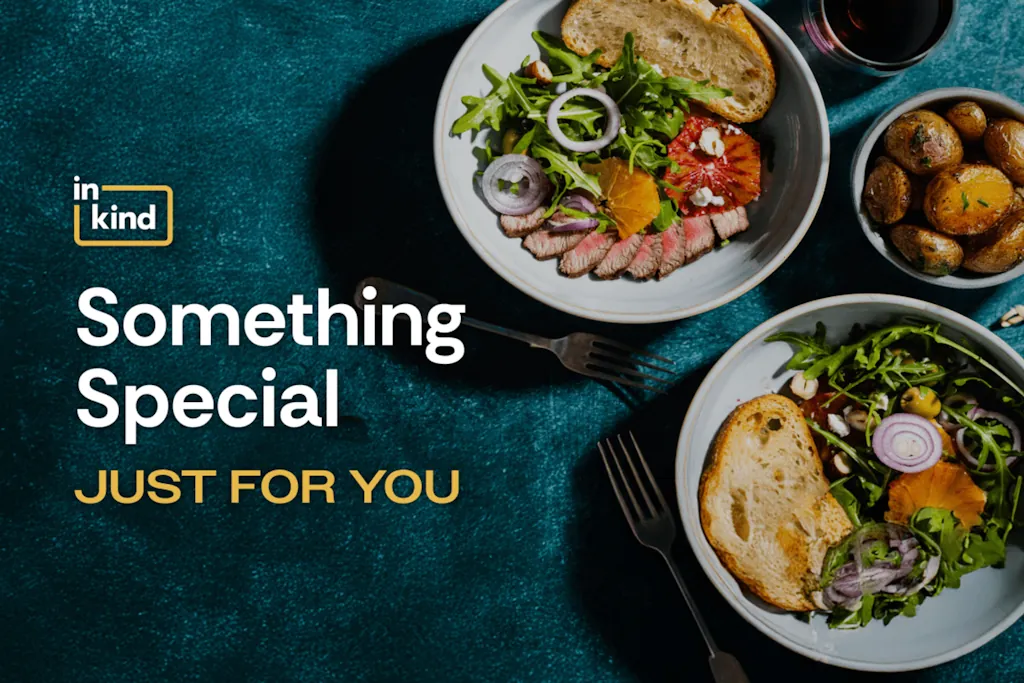 $30 inKind Credit for Off your next $60 meal + shipping varies