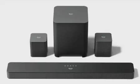 Amazon Fire TV 5.1-Channel Soundbar Plus w/ Subwoofer, Surround Sound Speakers (Open Box)