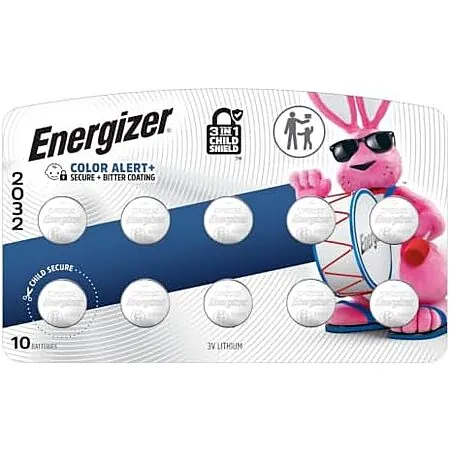 10-Pk Energizer CR2032 3V Lithium Coin Batteries