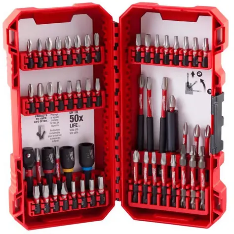 Milwaukee Shockwave Assorted Drill and Driver Bit Set Alloy Steel 54 pc