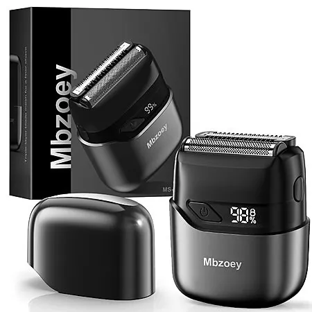 Mbzoey Men's IPX7 Waterproof Electric Foil Shaver w/ Magnetic Cover