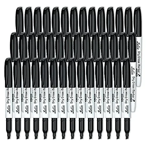 Lelix Chisel Tip Dry Erase Markers 42-Pack