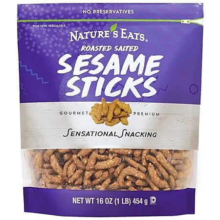 Select Accts: 16-oz Nature's Eats Roasted Salted Sesame Sticks