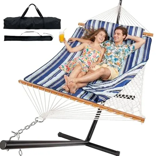 Everyfun 2 Person Double Hammock with Stand