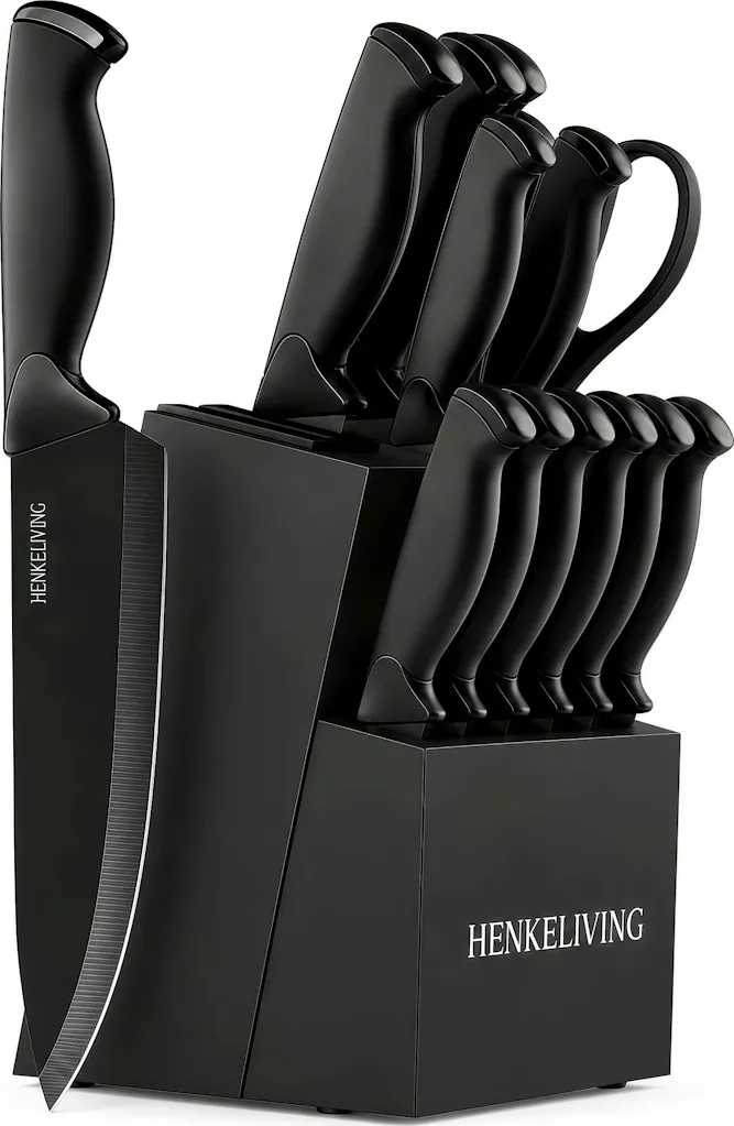 Henkeliving 14-Piece Kitchen Knife Block Set
