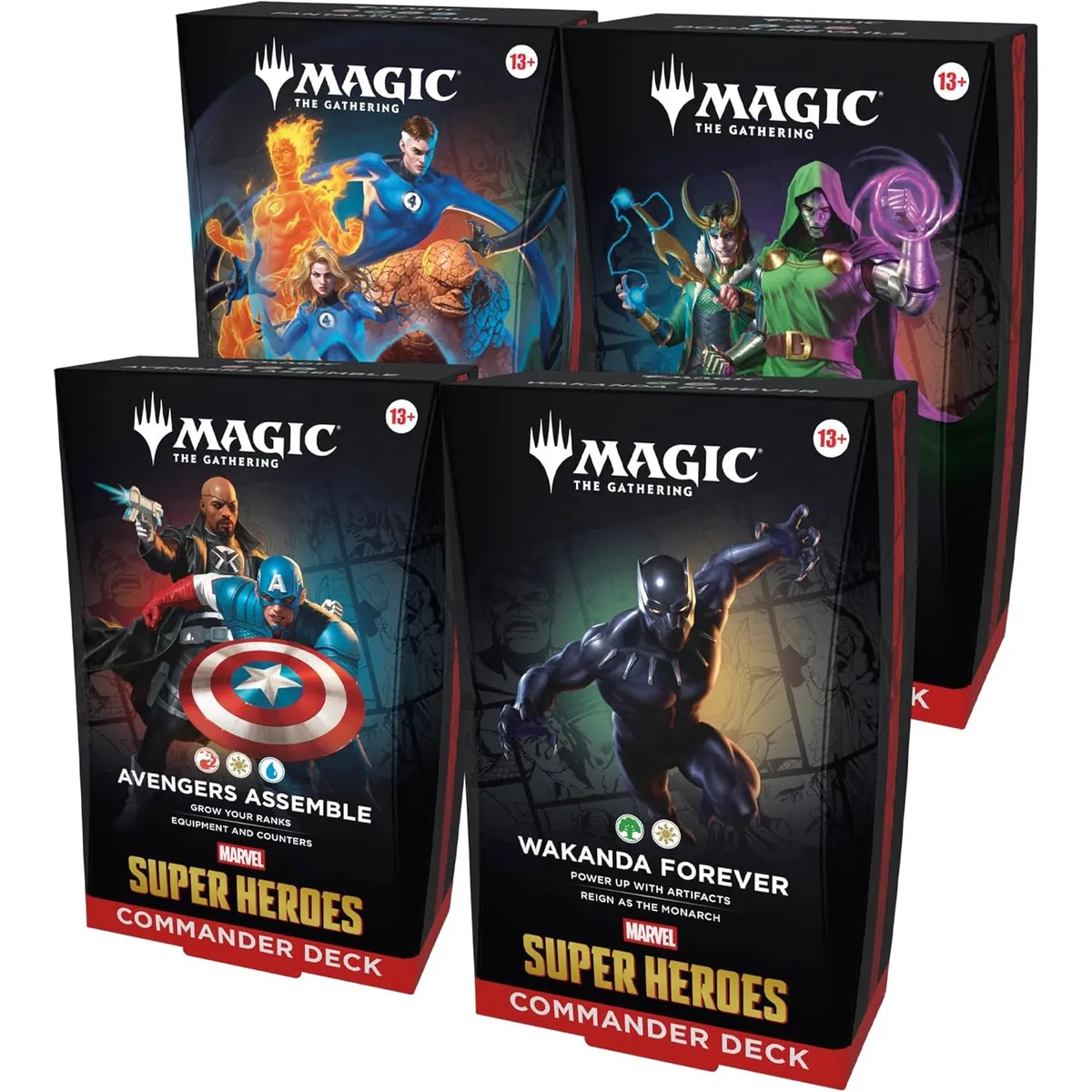 Magic The Gathering Marvel Super Heroes Commander Deck Bundle
