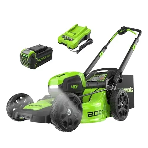 Greenworks 40V 20in Push Lawn Mower with 4.0 Ah Battery and Charger