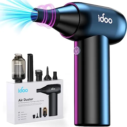 iDOO 2-in-1 Cordless Electric Air Duster & Mini Vacuum