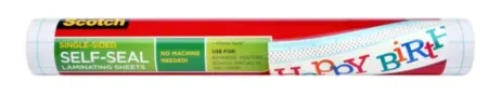 16" x 10' Scotch Self-Seal Laminating Sheets Single Sided Roll