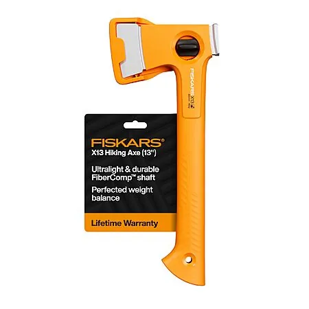 Fiskars X13 Ultralight 13" Camping Hatchet w/ Forged Steel Blade & Sheath