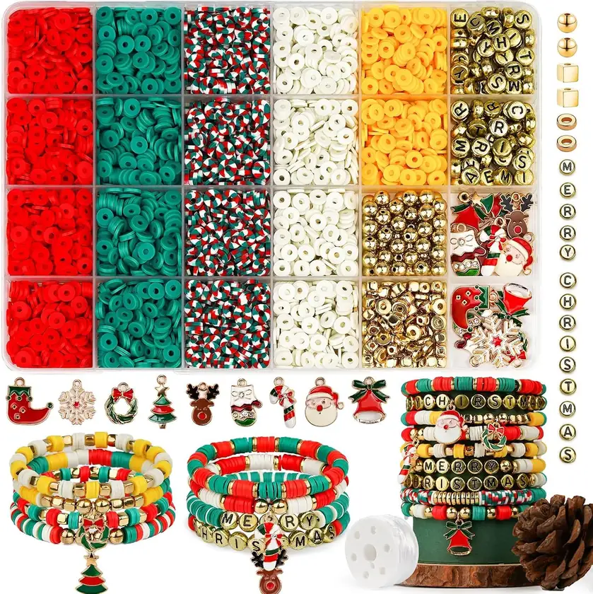Gionlion 3,000-Piece Christmas Bracelet Making Kit
