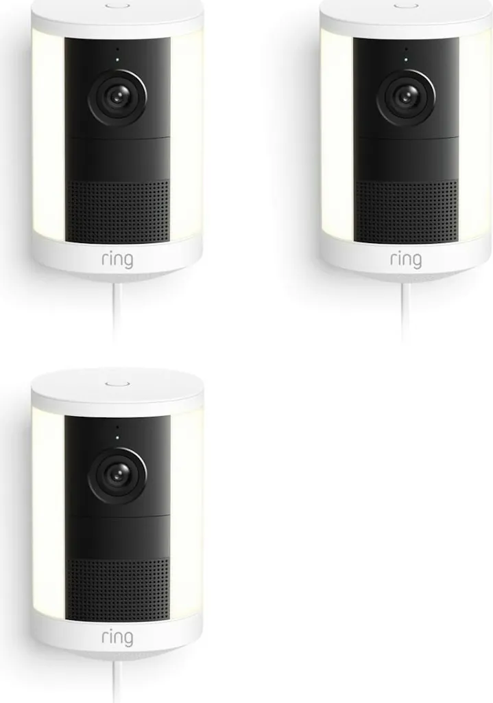 Ring Spotlight Cam 2K Wide-Angle Plug-In Security Camera 3-Pack
