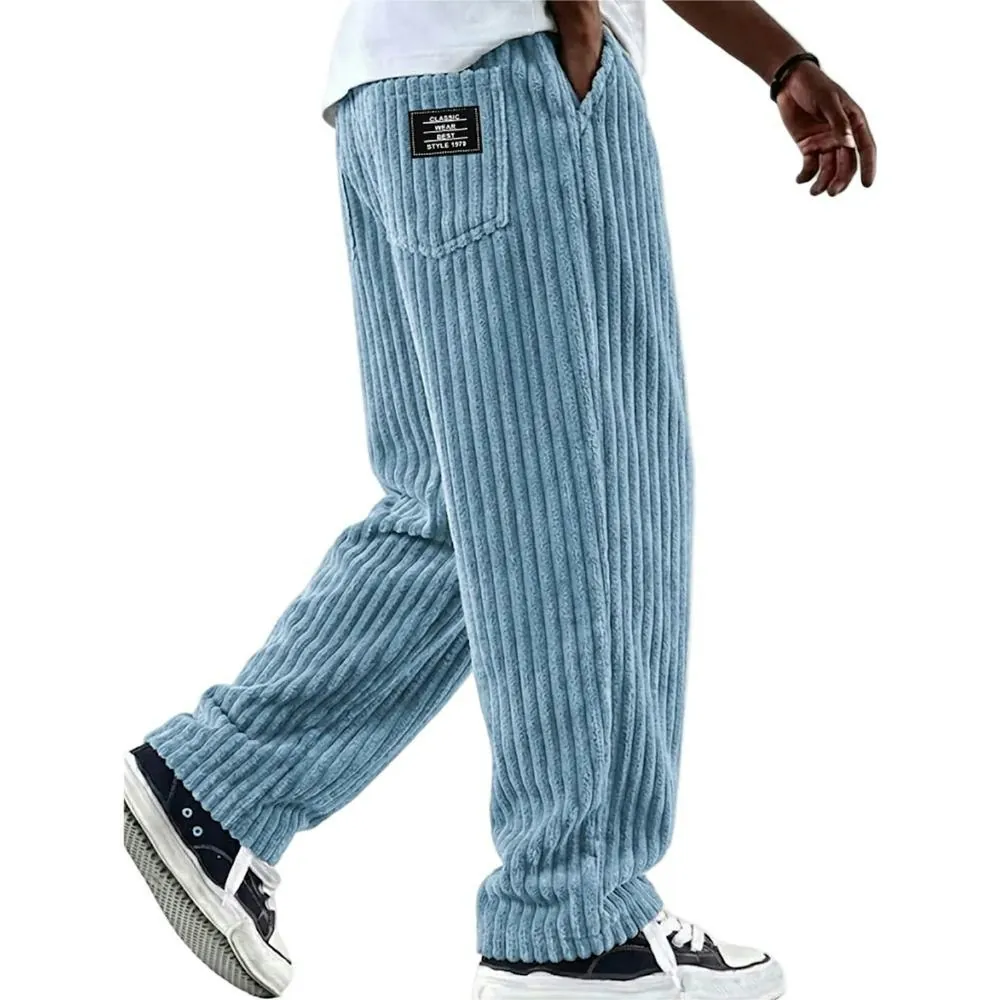 Men's Elastic Waist Corduroy Pants for 2