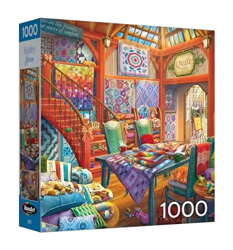 RoseArt Hobby Haven Quilt Shop 1000 Piece Jigsaw Puzzle