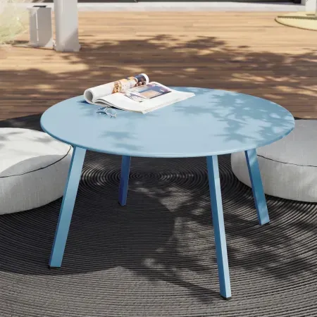 GRANDPATIO 28" Round Coffee Table Steel Outdoor Patio Table