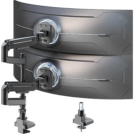 PUTORSEN Heavy-Duty Vertical Dual Monitor Desk Mount (Up to 49" Monitors)
