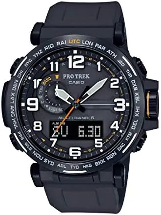 51.5mm Casio PRW-6600 Men's Pro Trek Stainless Steel Quartz Watch