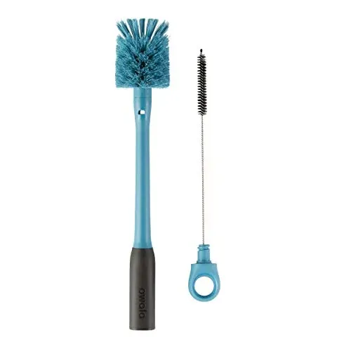 Owala 2-in-1 Water Bottle Brush Cleaner and Water Bottle Straw Cleaner Brush, Smokey Blue