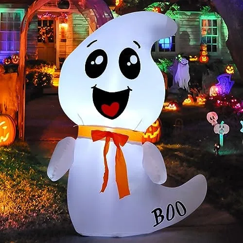 GOOSH 4 FT Halloween Inflatable Cute Ghost Outdoor Decorations